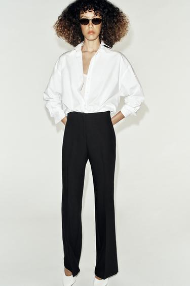 Zara Брюки клёш с заниженной талией купить с доставкой.