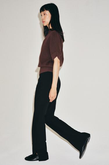 Zara Трикотажный топ приталенного кроя купить с доставкой.