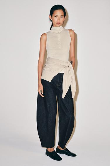 Zara Джинсы TAPERED с высокой посадкой — коллекция ZARA «ZW»