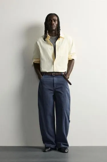 Брюки Relaxed Fit с швами- Заказать в России