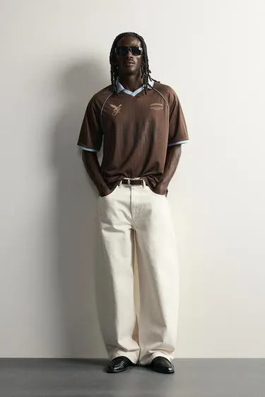 Поло в ретро-стиле Relaxed Fit