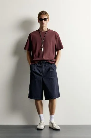 Футболка Relaxed Fit в рубчик- Заказать в России