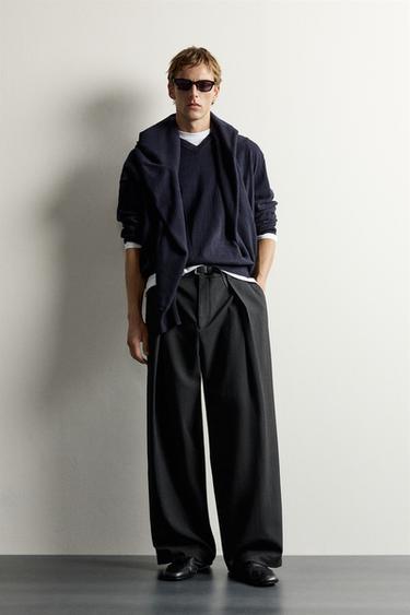 Брюки Relaxed Fit со складками- Заказать в России