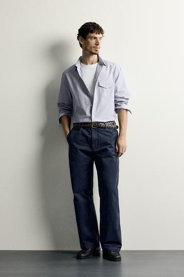 Zara Рубашка в полоску классического кроя