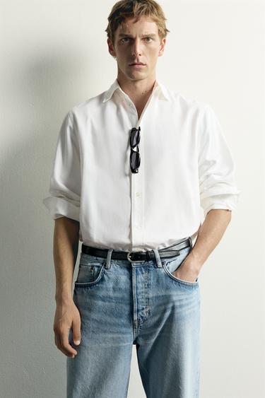 Zara Узкий кожаный ремень купить с доставкой.