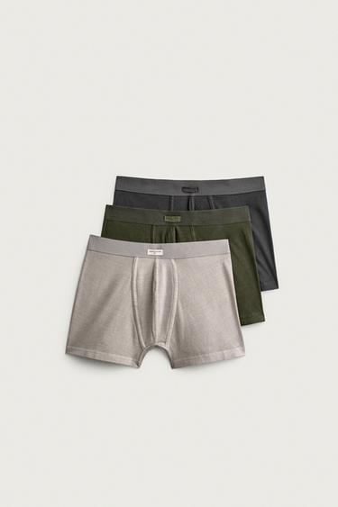 Zara Набор из трех трусов-боксеров купить с доставкой.