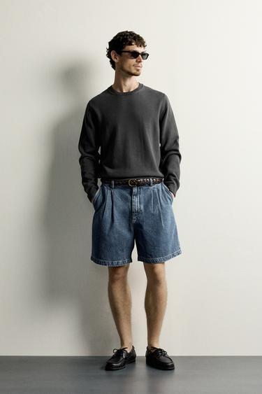 Zara Хлопковый свитер классического кроя