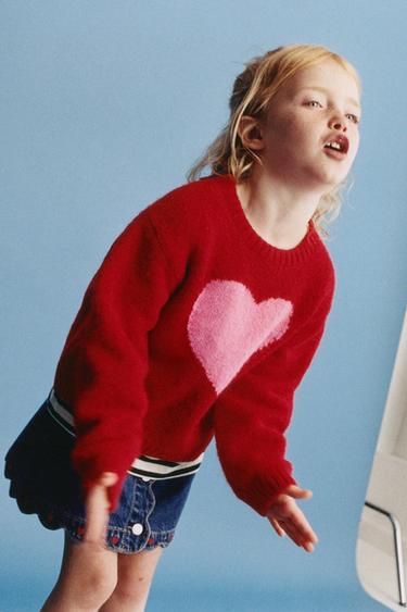 Zara Джинсовая юбка с вышивкой «сердца» купить с доставкой.