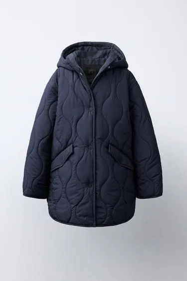 Стеганая куртка Water-Repellent с капюшоном- Заказать в России