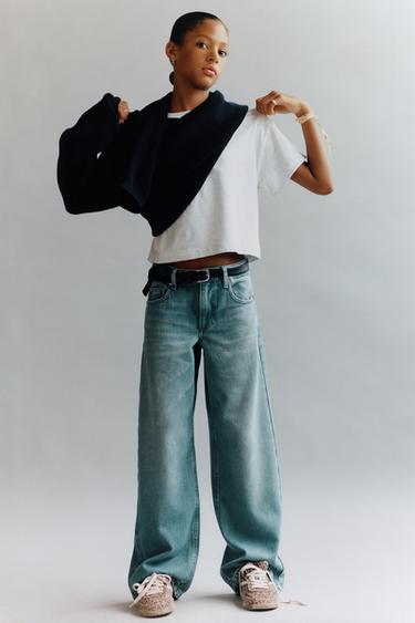 Джинсы Wide Leg с нашивкой «звезда»