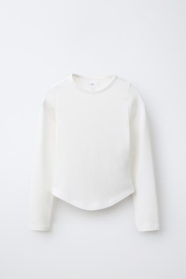 Zara Однотонный лонгслив с модалом