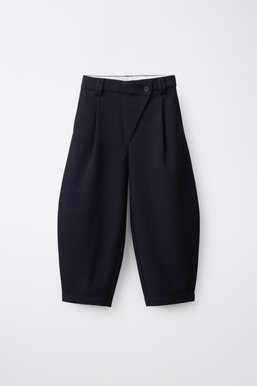 Zara Брюки классического кроя с поясом на запах купить с доставкой.