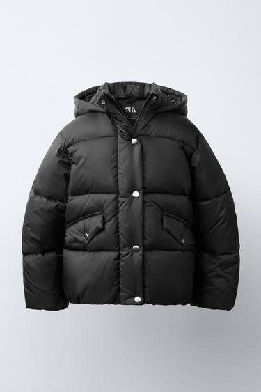Zara Стеганая куртка WATER-REPELLENT с капюшоном купить с доставкой.