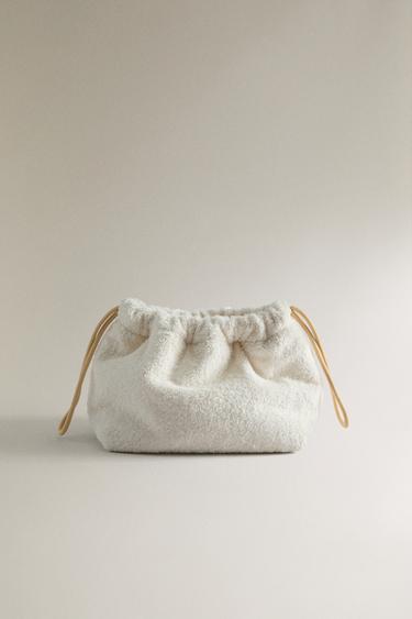 Zara Средняя косметичка из махровой ткани