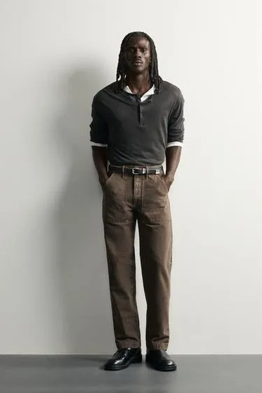 Джинсы прямого кроя с карманами 2026 Tanaka Ny Tyo Ltd.©- Заказать в России