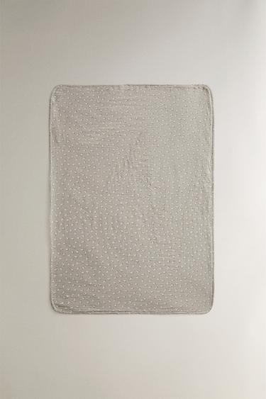 Zara Детский хлопковый плед с рисунком цыплят