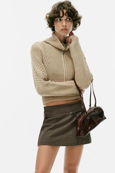 Checked belted skort- Заказать в России