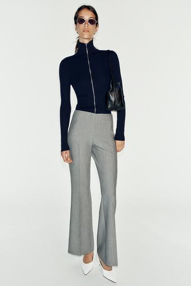 Zara Зауженные брюки с низкой посадкой