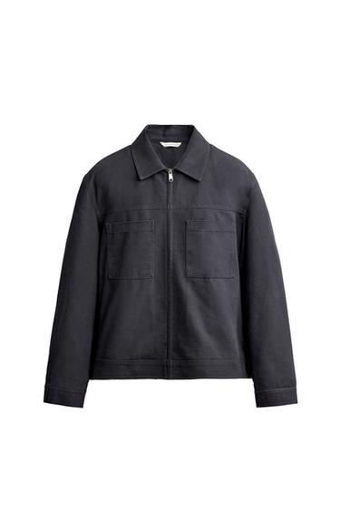 Zara Стёганая рубашка на молнии