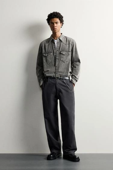 Regular fit western denim shirt