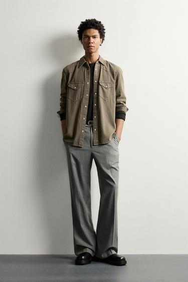 Regular fit western denim shirt- Заказать в России