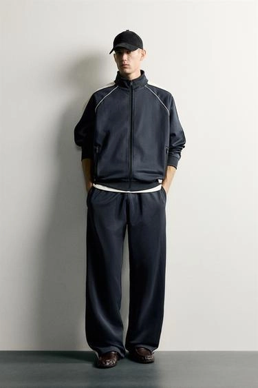 Retro contrast track jacket