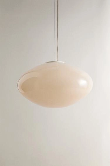 Rounded glass ceiling lamp