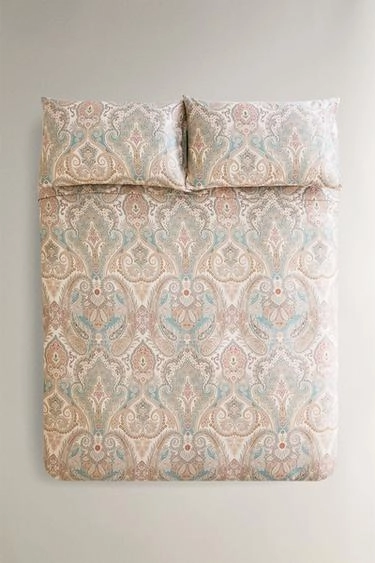 Paisley sateen duvet cover