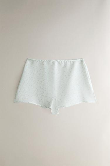 Zara Шорты с цветочным принтом и разрезами