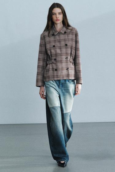 Zara Пиджак с узором ZW с ремешками