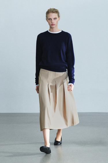 Zara Складчатая миди-юбка из коллекции ZW