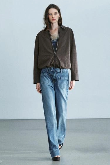 Бомбер из хлопка Zara «Zw»- Заказать в России
