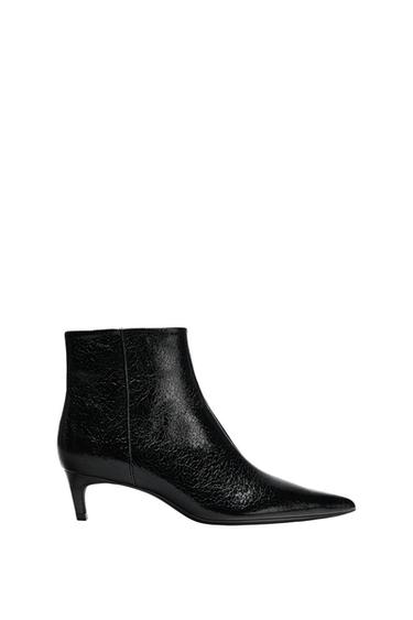Zara Ботильоны с эффектом трещин и каблуком KITTEN HEEL купить с доставкой.