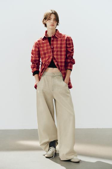 Zara Джинсы TRF средней посадки BAGGY