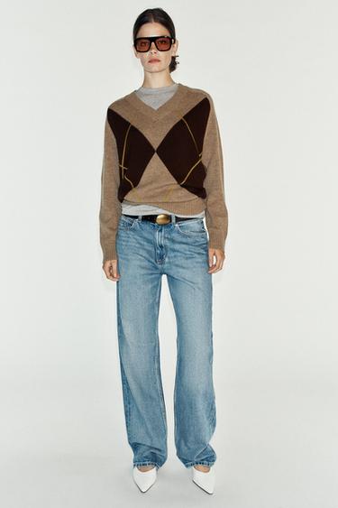 Zara Джемпер с узором аргайл