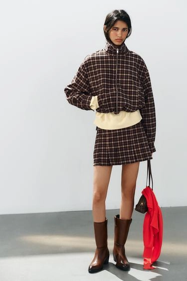 Zara Кожаные ботильоны на устойчивом каблуке