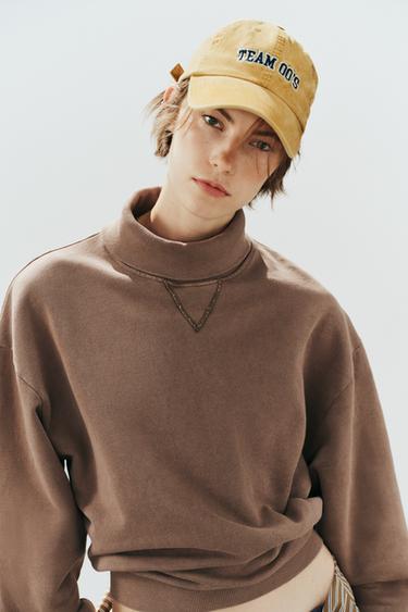 Zara Кепка с контрастной вышивкой из твила