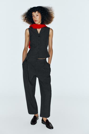 Zara Жилет в тонкую полоску