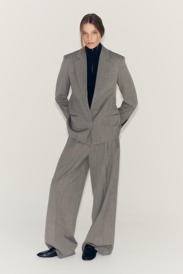 Zara Двубортный пиджак из коллекции ZW