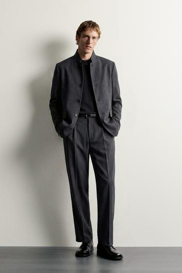 Zara Пиджак REGULAR FIT с воротником-стойкой купить с доставкой.