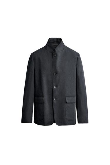Zara Пиджак REGULAR FIT с воротником-стойкой купить с доставкой.