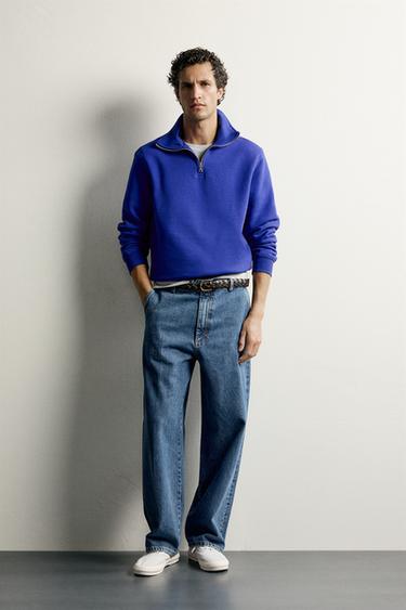 Zara Свитшот с высокой горловиной на молнии, свободный крой купить с доставкой.