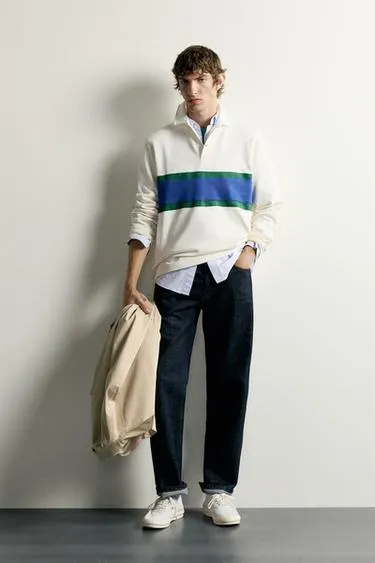 Поло с контрастными полосками 0fr. paris x zara