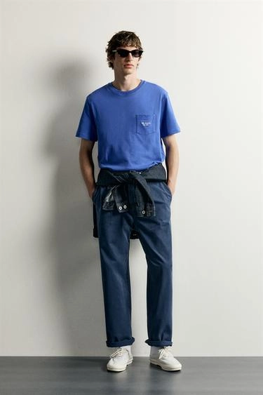 Футболка с вышитым нагрудным карманом 0fr. paris x zara