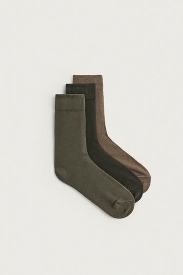 Zara Текстурированные носки, комплект из 3 пар
