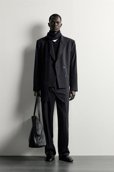 Zara Укороченный пиджак в полоску с акцентированными лацканами купить с доставкой.