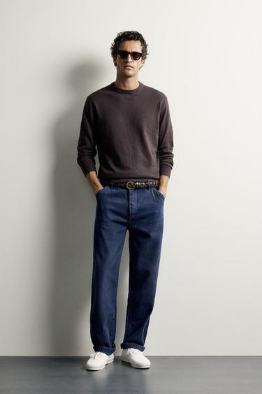 Zara Джемпер REGULAR FIT из хлопка и кашемира купить с доставкой.