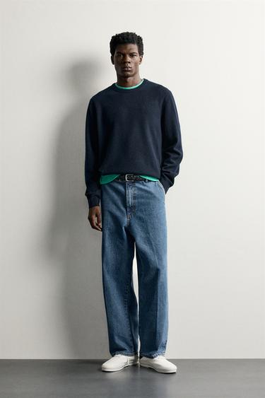 Zara Джемпер классического кроя из шерстяной смеси