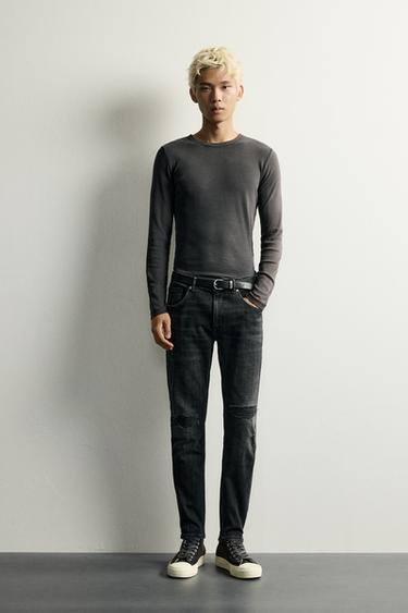 Zara Узкие джинсы с эффектом потертостей купить с доставкой.