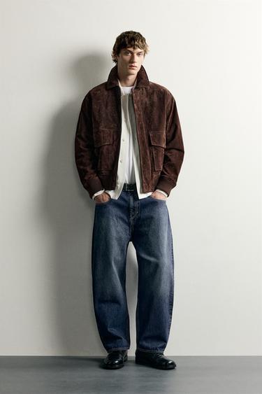 Zara Джинсы сужающегося кроя и широкими штанинами купить с доставкой.